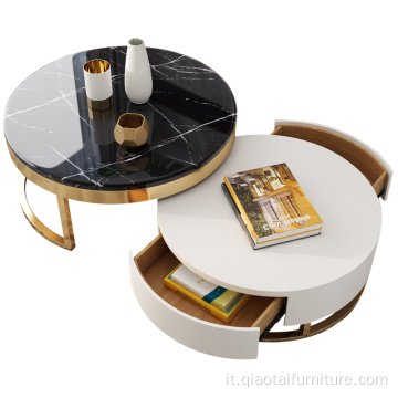 Tavolino da caffè in vetro per mobili da soggiorno